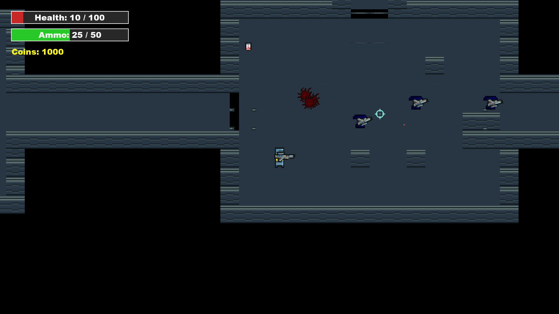 Combat encounter in a dungeon room